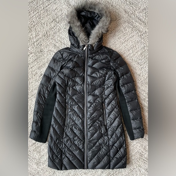 BCBGeneration Ultra Light Weight Packable Down Coat, Black, Small - Picture 2 of 12